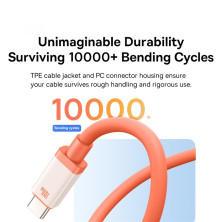 Кабель Baseus 0℃ Series Fast Charging Data Cable USB to Type-C 100W 20V 5A 1m Помаранчевий