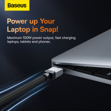 Кабель Baseus CoolPlay Series Fast Charging Data Cable Type-C to Type-C 100W 20V 5A 1m Черный