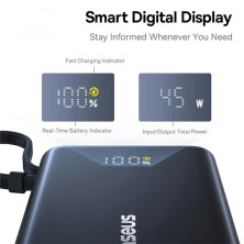 УМБ Baseus PicoGo Digital Display 10000mAh 45W 3A з технологією QC3.0+PD3.0 і Type-C кабелем 45W Чорний