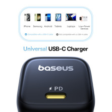 Сетевое зарядное устройство Baseus PicoGo GaN6 Pro Fast Charger 1C PD3.0 45W Type-C 3A Черный