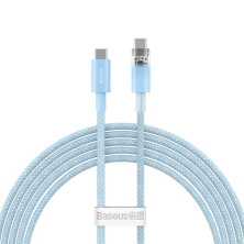 Кабель Baseus Explorer Series with Smart Temperature Control Fast Charging Data Cable Type-C to Type-C 100W 20V 5A 2m Голубой