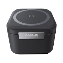 Бездротовий зарядний пристрій Baseus MagPro Series 2-in-1 Magnetic з функцією MagSafe і Qi2 20W та вбудованим кабелем Type-C Чорний