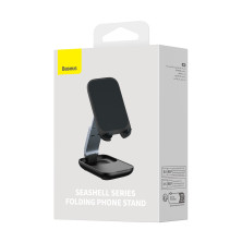 Подставка для телефона настольная Baseus Seashell Series Folding Phone Stand Черный