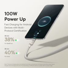 Кабель Baseus Titanium Alloy Series Fast Charging Data Cable USB to Type-C 100W 20V 5A 1m Серый