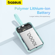 УМБ Baseus Magnetic Mini Wireless Fast Charge 10000mAh 30W 3A QC3.0+PD3.0 з функцією MagSafe та Qi 15W і Type-C 30W кабелем Блакитний