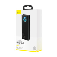 УМБ Baseus Amblight 30000mAh 65W 6A з технологією QC3.0 + PD3.0 + кабель Baseus Xiaobai series Type-C to Type-C 100W 20V/5A 1м Чорний