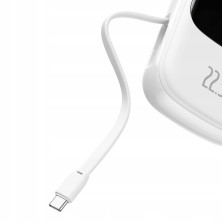 УМБ Baseus Q Pow Pro 20000mAh 22.5W 5A с технологией QC3.0+PD3.0 и Type-C кабелем 22.5W Белый