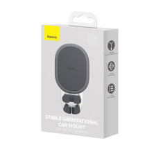 Автодержатель для телефона Baseus Stable Gravitational Car Mount Air Outlet в воздуховод Черный