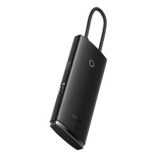 USB-хаб Baseus 5in1 Lite Series 5-Port Type-C HUB Adapter Type-C to USB3.0*3, Type-C(PD)*1, 4KHDMI Чорний