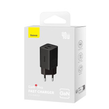 Сетевое зарядное устройство Baseus GaN5 Pro PD3.0 40W 2Type-C 3A Черный