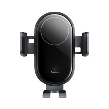 Бездротовий автомобільний зарядний пристрій Baseus LightChaser Wireless Charging Electric Car Mount з технологією Qi 15W Чорний