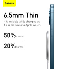 Беспроводное зарядное устройство Baseus Simple Mini Magnetic с функцией MagSafe и Qi 15W Белый