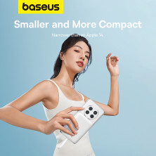 УМБ Baseus Magnetic Mini Wireless Fast Charge 10000mAh 30W 3A QC3.0+PD3.0 з функцією MagSafe та Qi 15W і Type-C 30W кабелем Білий