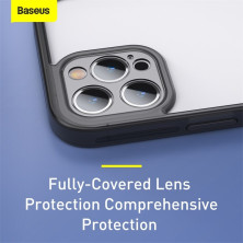 Чохол бампер Baseus Camera Lens Protector Frame Case для Iphone 12 Pro Max 6.7" Чорний