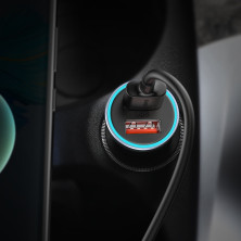 Автомобільний зарядний пристрій Baseus Golden Contactor Max Dual Fast Charger Car Charger 60W 2USB Сірий