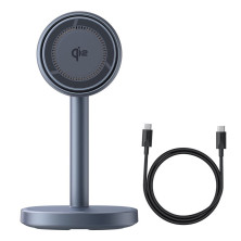 Беспроводное зарядное устройство Baseus Orbit 2 Pro Air-Cooled 2-in-1 Magnetic с функцией MagSafe и Qi2 20W Серый
