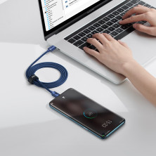 Кабель Baseus Crystal Shine Series Fast Charging Data Cable Type-C to Type-C 100W 20V 5A 1.2m Синій