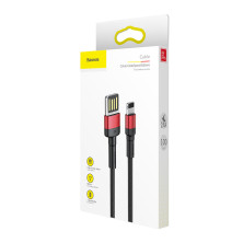 Кабель Baseus Cafule Cable Special Edition USB to Lightning 2.4A 1m Чорно-Червоний