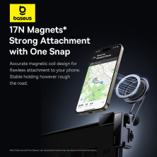 Автотримач для телефону магнітний Baseus MaxView Magnetic Car Mount for In-Vehicle Infotainment Screen на екран в автомобілі Чорний