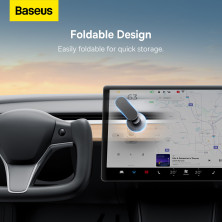 Автотримач для телефону магнітний Baseus T-Space Series Folding Metal Car Mount Magnetic на торпедо Чорний