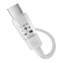 Кабель Baseus Gem Series Fast Charging Data Cable USB to Type-C 100W 20V 5A 2m Білий