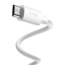 Кабель Baseus Simple Wisdom Series Fast Charging Data Cable USB to Micro USB 2.1A 1.5m Набор 2 шт Білий