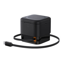 Бездротовий зарядний пристрій Baseus MagPro Series 2-in-1 Magnetic з функцією MagSafe і Qi2 20W та вбудованим кабелем Type-C Чорний