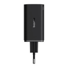 Сетевое зарядное устройство Baseus GaN6 Pro 65W 2USB+2Type-C + кабель Baseus Type-C to Type-C 100W 20V/5A 1м Черный