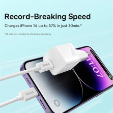 Сетевое зарядное устройство Baseus GaN5 Fast Charger 1C PD3.0 30W Type-C 3A Белый