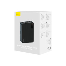 Пускозарядное устройство Бустер Baseus Super Energy Pro+ Car Jamp Starter 3in1 12V 12000mAh 1200A с функцией Павербанка 100W 5V/3A и LED фонарика Черный