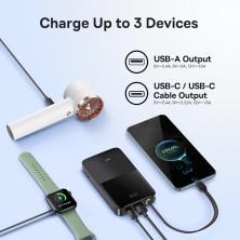 УМБ Baseus EnerFill FC51 Bipow2 Pro 10000mAh 22.5W 2.4A с технологией QC3.0+PD3.0 та Type-C кабелем 22.5W Черный