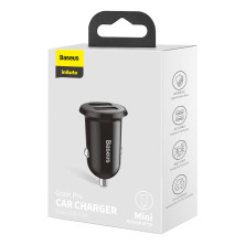 Автомобільний зарядний пристрій Baseus Grain Pro Car Charge 2USB 4.8A Чорний