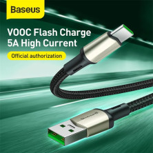 Кабель Baseus Cafule Cable Suppport VOOC USB to Type-C 100W 20V 5A 1m Чорний