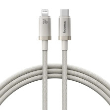 Кабель Baseus Titanium Alloy Series Fast Charging Data Cable Type-C to Lightning PD 20W 1m Серый