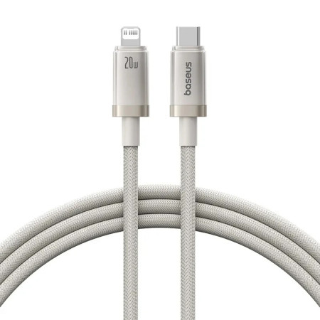 Кабель Baseus Titanium Alloy Series Fast Charging Data Cable Type-C to Lightning PD 20W 1m Серый