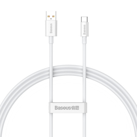 Кабель Baseus Superior Series Fast Charging Data Cable USB to Type-C 100W 20V 5A 1m Білий