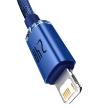 Кабель Baseus Crystal Shine Series USB to Lightning 2.4A 1.2m Синий
