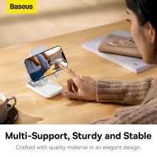 Подставка для телефона настольная Baseus Seashell Series Folding Phone Stand Белый