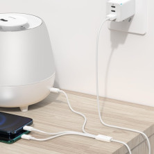 Кабель Baseus Superior Series 3-in-1 Fast Charging Data Cable USB to Lightning+Type-C+MicroUSB 3.5А 1.5m Белый