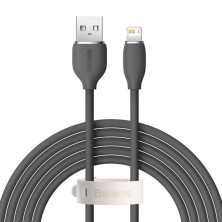 Кабель Baseus Jelly Liquid Silica Gel USB to Lightning 2.4A 2m Чорний