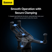 Бездротовий автомобільний зарядний пристрій Baseus Stable Gravitational Wireless Charging Car Mount Pro з технологією Qi 15W Чорний