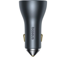 Автомобільний зарядний пристрій Baseus Golden Contactor Pro GaN Fast Charging Car Charger 65W USB+2Type-C Сірий