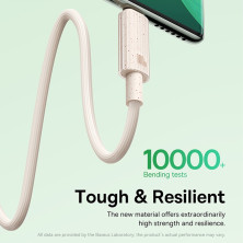 Кабель Baseus Habitat Series Fast Charging Data Cable USB to Type-C 100W 20V 5A 1m Рожевий