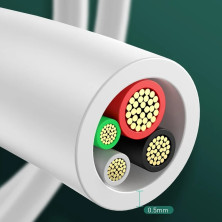 Кабель Baseus White Series Support VOOC Quick Charging Cable USB to Type-C 100W 20V 5A 1m Белый