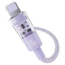 Кабель Baseus Gem Series Fast Charging Data Cable Type-C to Lightning PD 20W 1m Фиолетовый