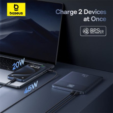 УМБ Baseus Blade Blade2 Fast-Charging Power Bank 12000mAh 65W 6A з технологією QC3.0+PD3.0 + кабель Type-C to Type-C 100W 20V/5A 1м Синий