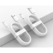Кабель Baseus Simple Wisdom Series Fast Charging Data Cable USB to Micro USB 2.1A 1.5m Набор 2 шт Білий