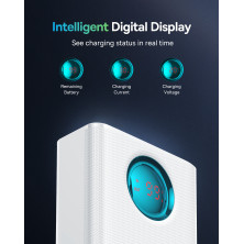 УМБ Baseus Amblight 26800mAh 65W 6A з технологією QC3.0+PD3.0 4USB+Type-C+ кабель Type-C to Type-C 100W 20V/5A 1м Білий