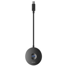 USB-хаб Baseus 5in1 Round Box HUB Adapter Type-C to USB3.0, USB2.0*3, Micro USB Серый