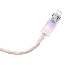 Кабель Baseus Explorer Series with Smart Temperature Control Fast Charging Data Cable Type-C to Lightning PD 20W 1m Розовый